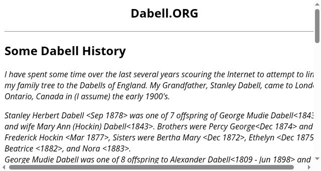 Screenshot of dabell.org