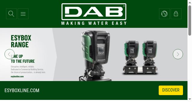 Screenshot of dabpumps.com.au