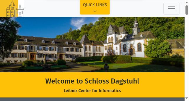 Screenshot of dagstuhl.de
