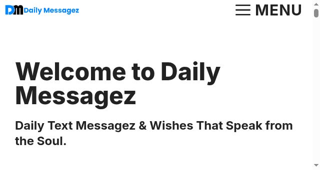 Screenshot of dailymessagez.com