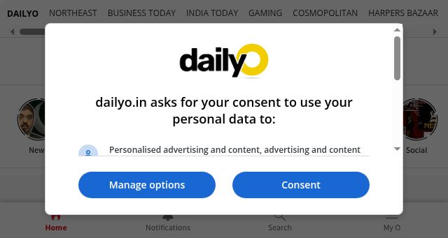 Screenshot of dailyo.in