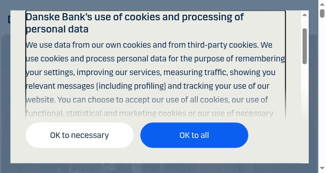 Screenshot of danskebank.co.uk