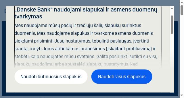Screenshot of danskebank.lt