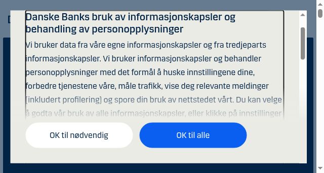 Screenshot of danskebank.no