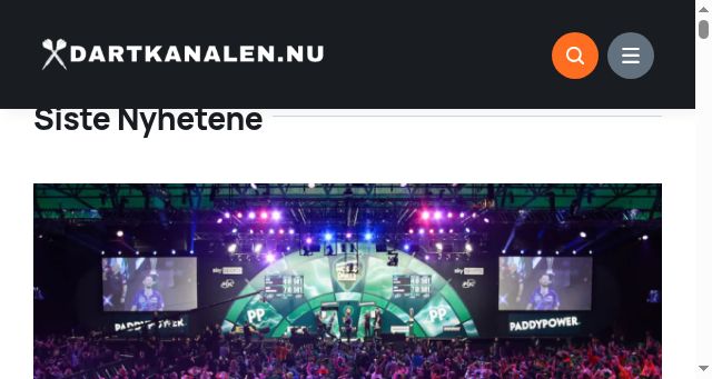 Screenshot of dartkanalen.nu