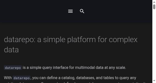 Screenshot of data-repo.io