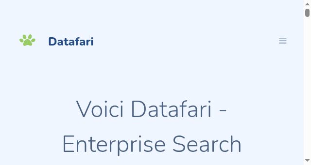 Screenshot of datafari.com