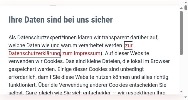 Screenshot of dataport.de