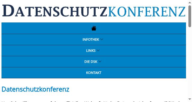 Screenshot of datenschutzkonferenz-online.de