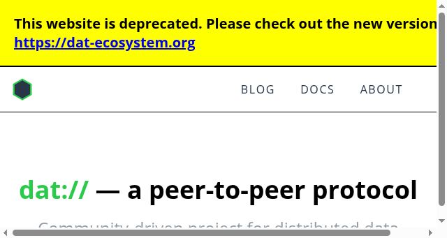 Screenshot of datproject.org