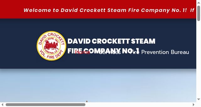Screenshot of davidcrockettfire.com