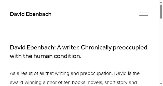 Screenshot of davidebenbach.com