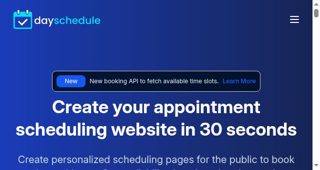 Screenshot of dayschedule.uk