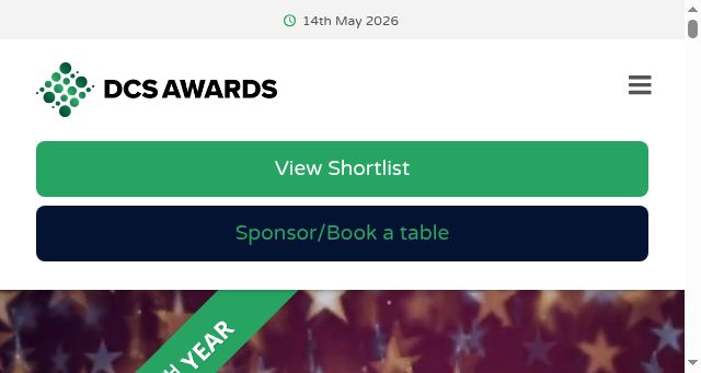 Screenshot of dcsawards.com