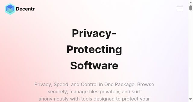 Screenshot of decentr.net