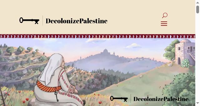 Screenshot of decolonizepalestine.com
