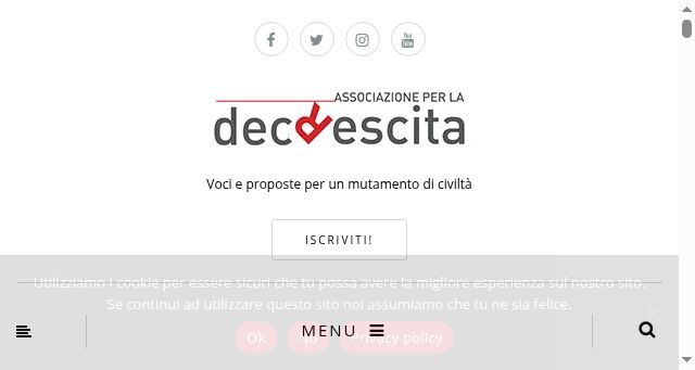 Screenshot of decrescita.it