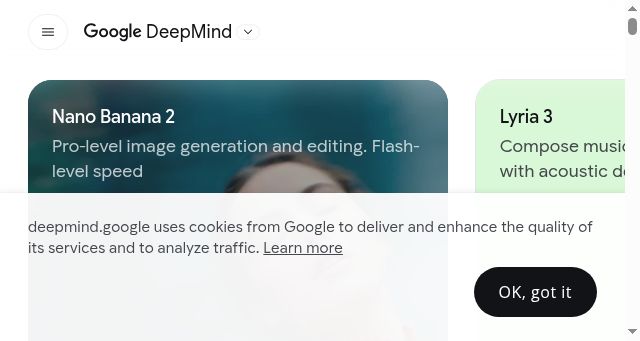 Screenshot of deepmind.google