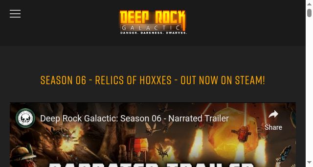Screenshot of deeprockgalactic.com