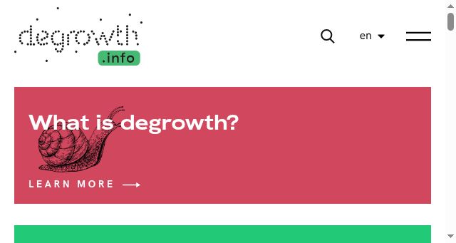 Screenshot of degrowth.info