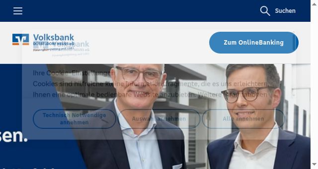 Screenshot of deine-volksbank.de