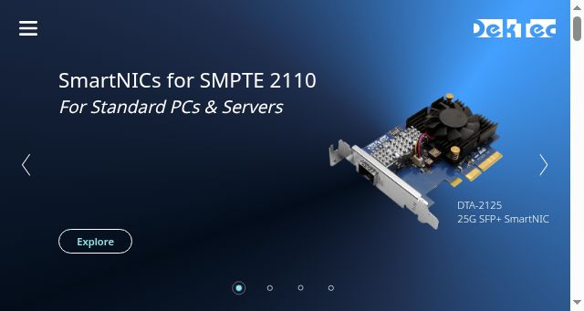 Screenshot of dektec.com
