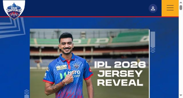 Screenshot of delhicapitals.in