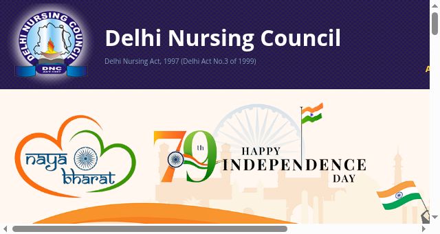 Screenshot of delhinursingcouncil.com