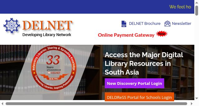 Screenshot of delnet.in
