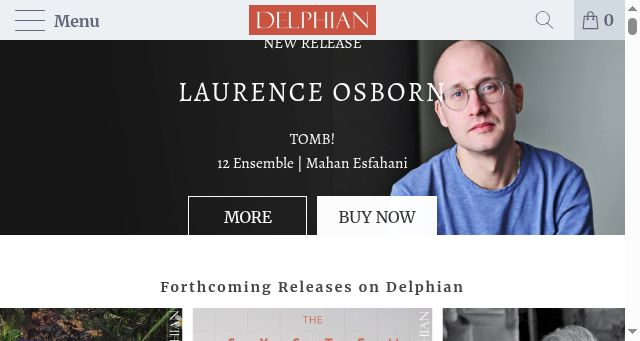 Screenshot of delphianrecords.com