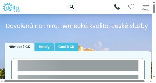 Screenshot of deltareisen.cz