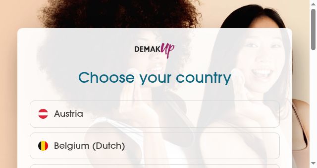 Screenshot of demakup.com