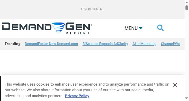 Screenshot of demandgenreport.com