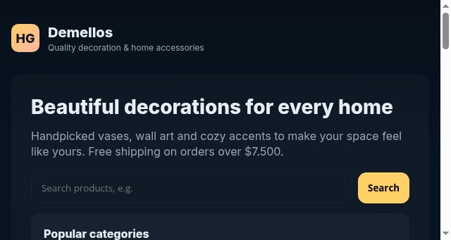Screenshot of demellos.com