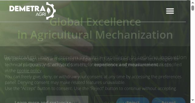 Screenshot of demetraagri.com