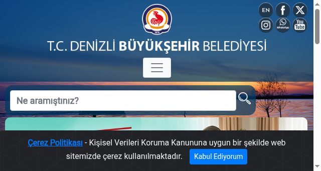 Screenshot of denizli.bel.tr