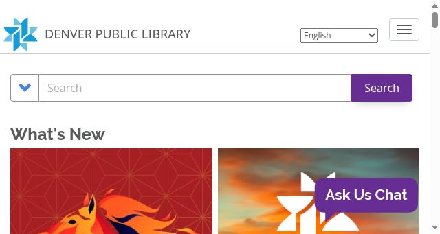 Screenshot of denverlibrary.org