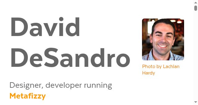 Screenshot of desandro.com