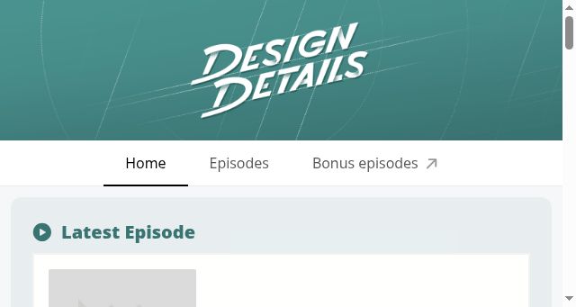 Screenshot of designdetails.fm