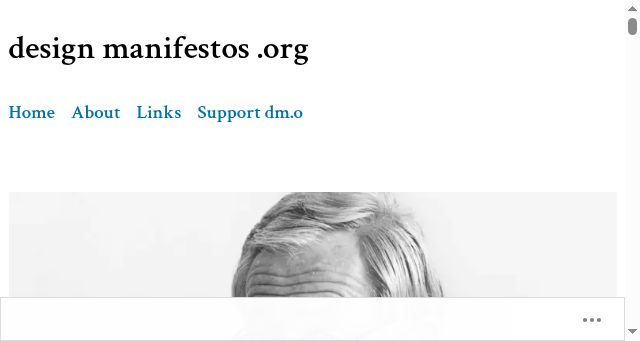 Screenshot of designmanifestos.org