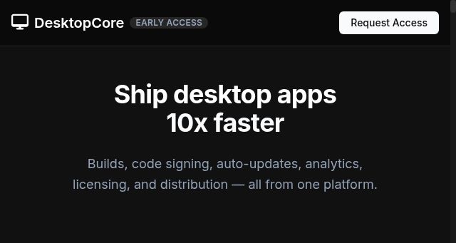 Screenshot of desktopcore.com
