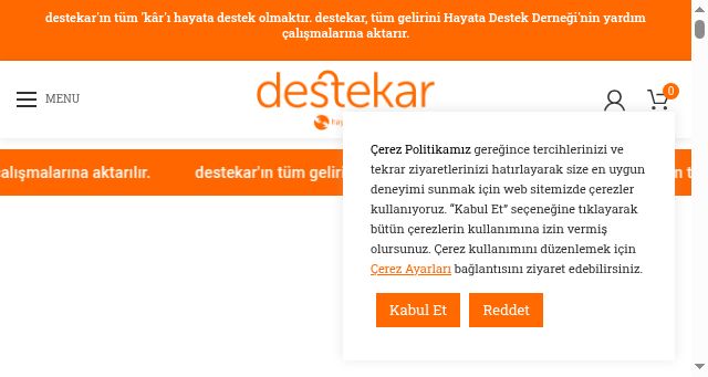Screenshot of destekar.org