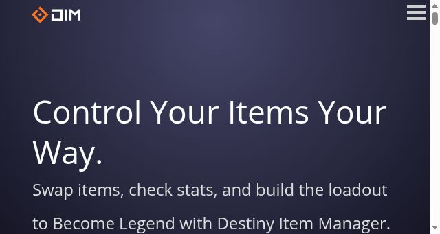 Screenshot of destinyitemmanager.com