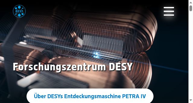 Screenshot of desy.de