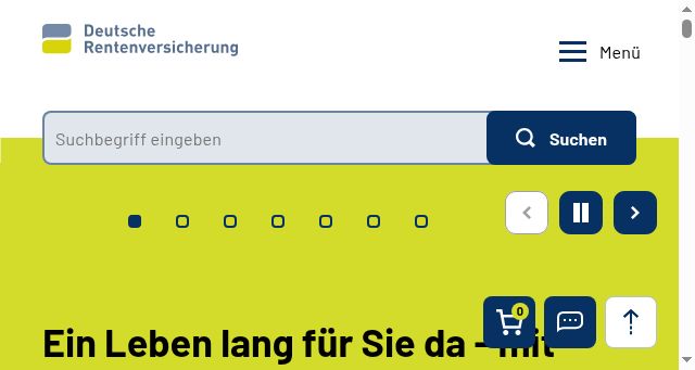 Screenshot of deutsche-rentenversicherung.de