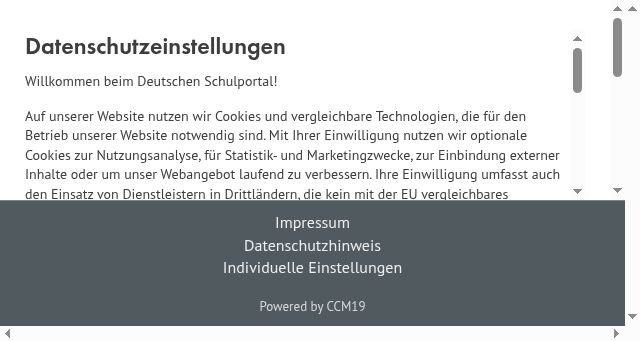 Screenshot of deutsches-schulportal.de