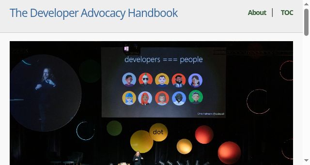 Screenshot of developer-advocacy.com