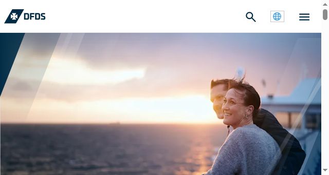 Screenshot of dfds.com