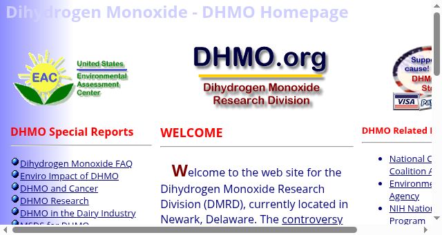 Screenshot of dhmo.org
