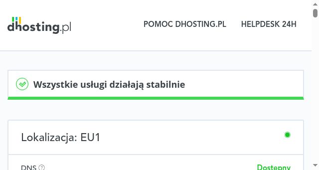 Screenshot of dhostingstatus.pl